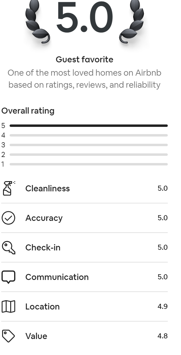 Guest review 1 for PillowHosts managed property